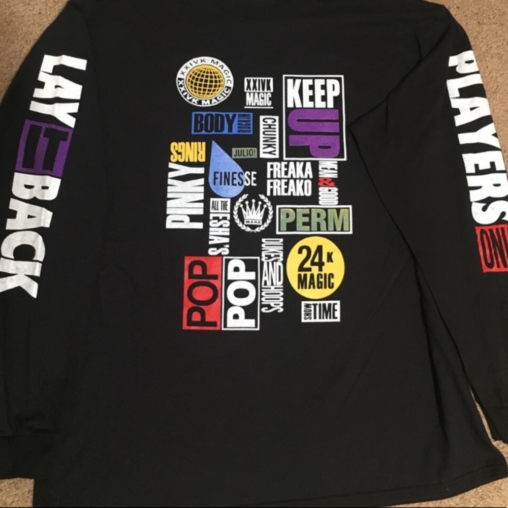 Bruno Mars 24k Magic Tour long-sleeve Men’s size M